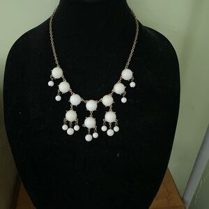 Elegant White Beaded Necklace